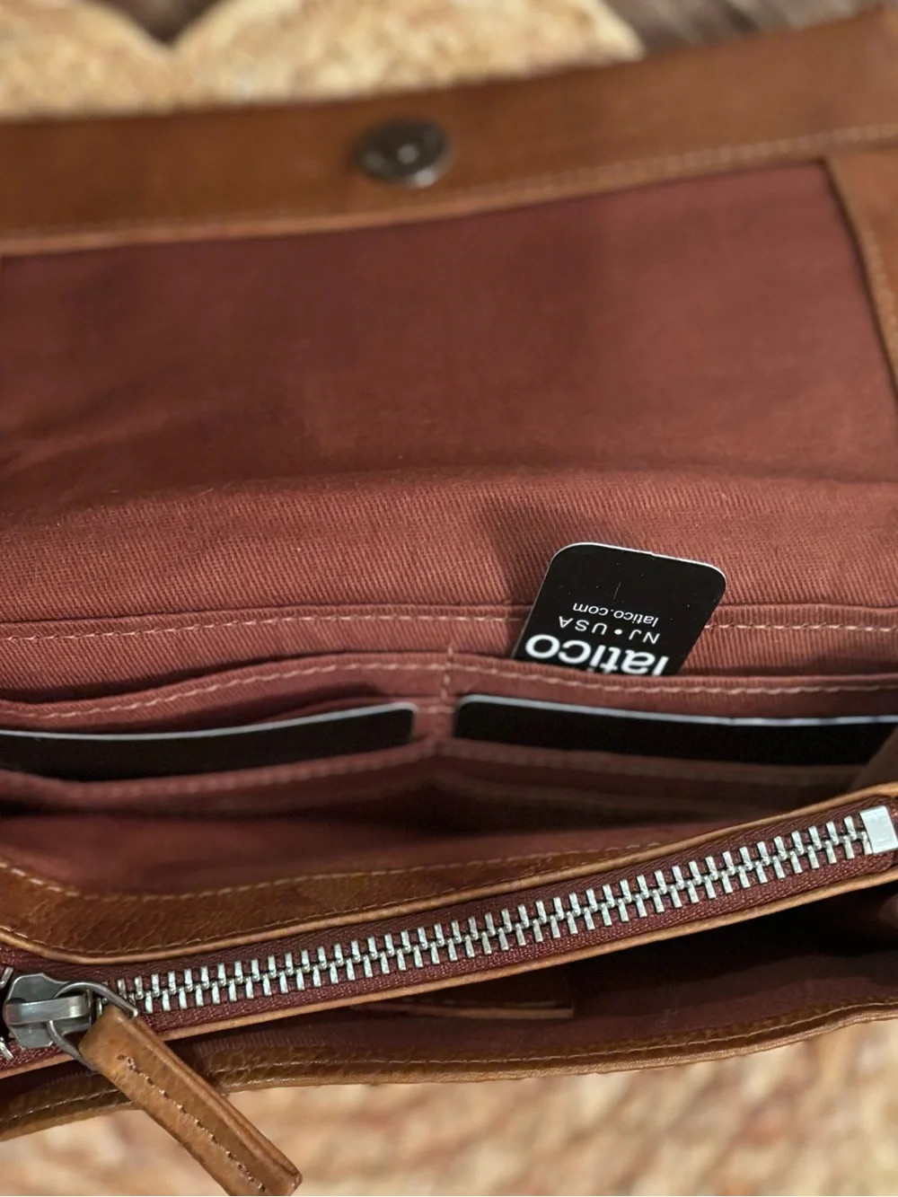 Latico Leathers Eloise Envelope Wallet In Cognac.